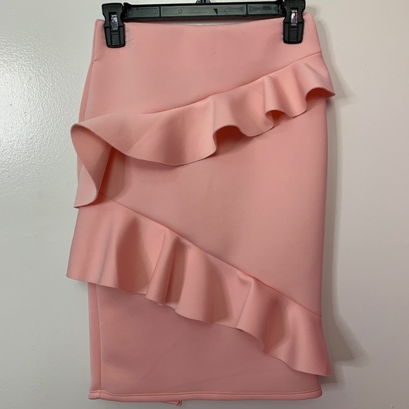 Skirts Light Pink Ruffled Midi Skirt Poshmark
